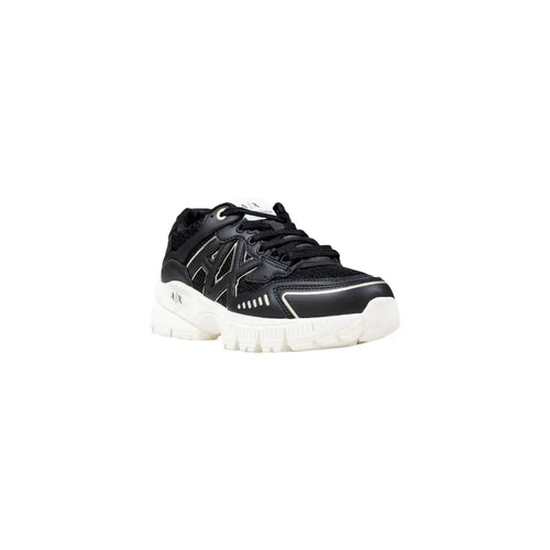 Baskets athlétiques polaries bicolores armani exchange en mesh et synthétique avec détails géométriques noirs et blancs