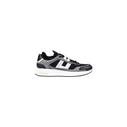 Sneakers de sport armani exchange bicolor en polyester noir et gris avec accents blancs design moderne élégant