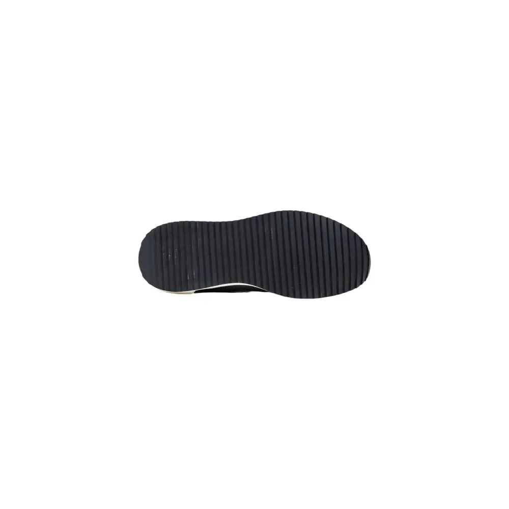 Semelle extérieure noire en caoutchouc à motif côtelé pour sneakers athlétiques bicolor en polyester armani exchange