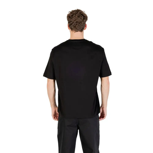 T-shirt noir à manches courtes en coton armani exchange sportswear coupe décontractée