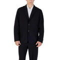 Blazer noir deux boutons armani exchange en lyocell avec coupe structurée et texture subtile