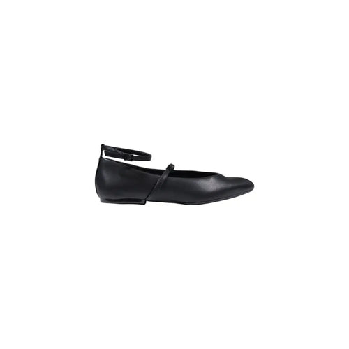 Chaussure plate mary jane en cuir noir avec design minimaliste et bride cheville armani exchange polyester
