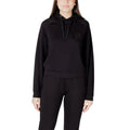 Sweat à capuche noir armani exchange en viscose avec broderie discrète sur la poitrine