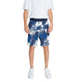 Short en coton bleu tie dye blanc avec impression graphique de texte armani exchange bermuda