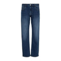 Jean skinny bleu armani exchange en coton avec coupe droite et design classique cinq poches en denim bleu foncé