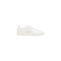 Baskets basses armani exchange blanches en polyester avec design minimaliste en cuir blanc et logo discret sur le côté