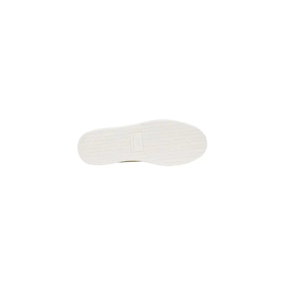 Semelle blanche en caoutchouc avec motif texturé subtil et logo rectangulaire des sneakers basses en polyester armani exchange