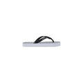 Flip-flop armani exchange blanc en caoutchouc avec semelle à motif quadrillé noir et blanc