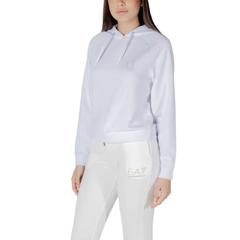 Sweat à capuche blanc armani exchange en viscose avec logo discret et pantalon de jogging blanc assorti