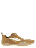 Baskets balenciaga beige en polyester avec empeigne en daim et mesh beige et logo blanc abstrait sur le côté