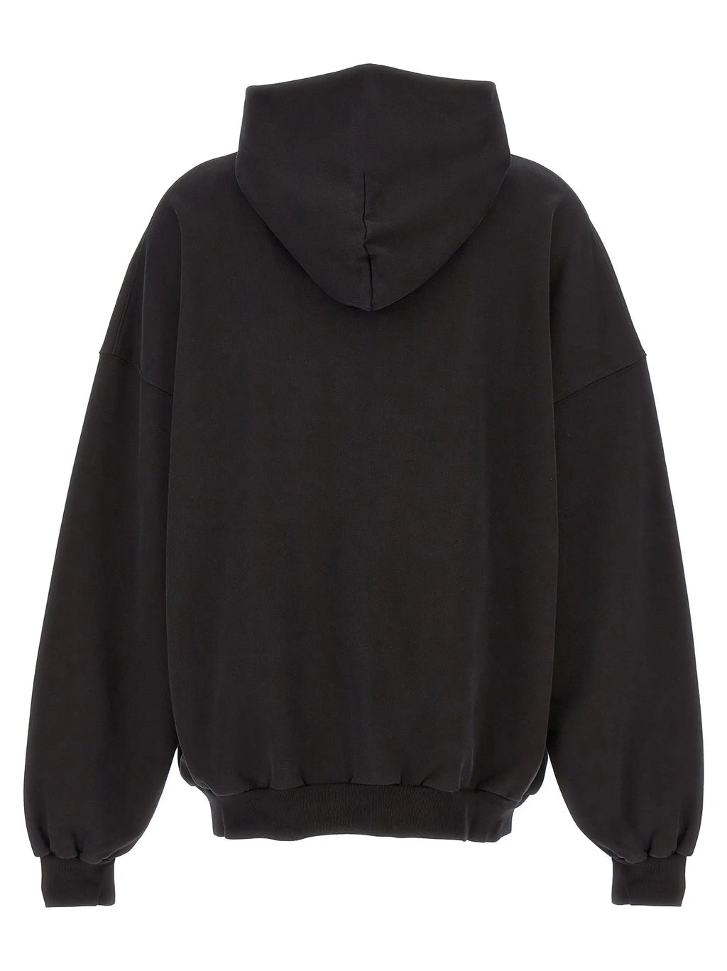 Balenciaga bicolor hoodie oversize noir en coton avec coupe décontractée et poignets côtelés