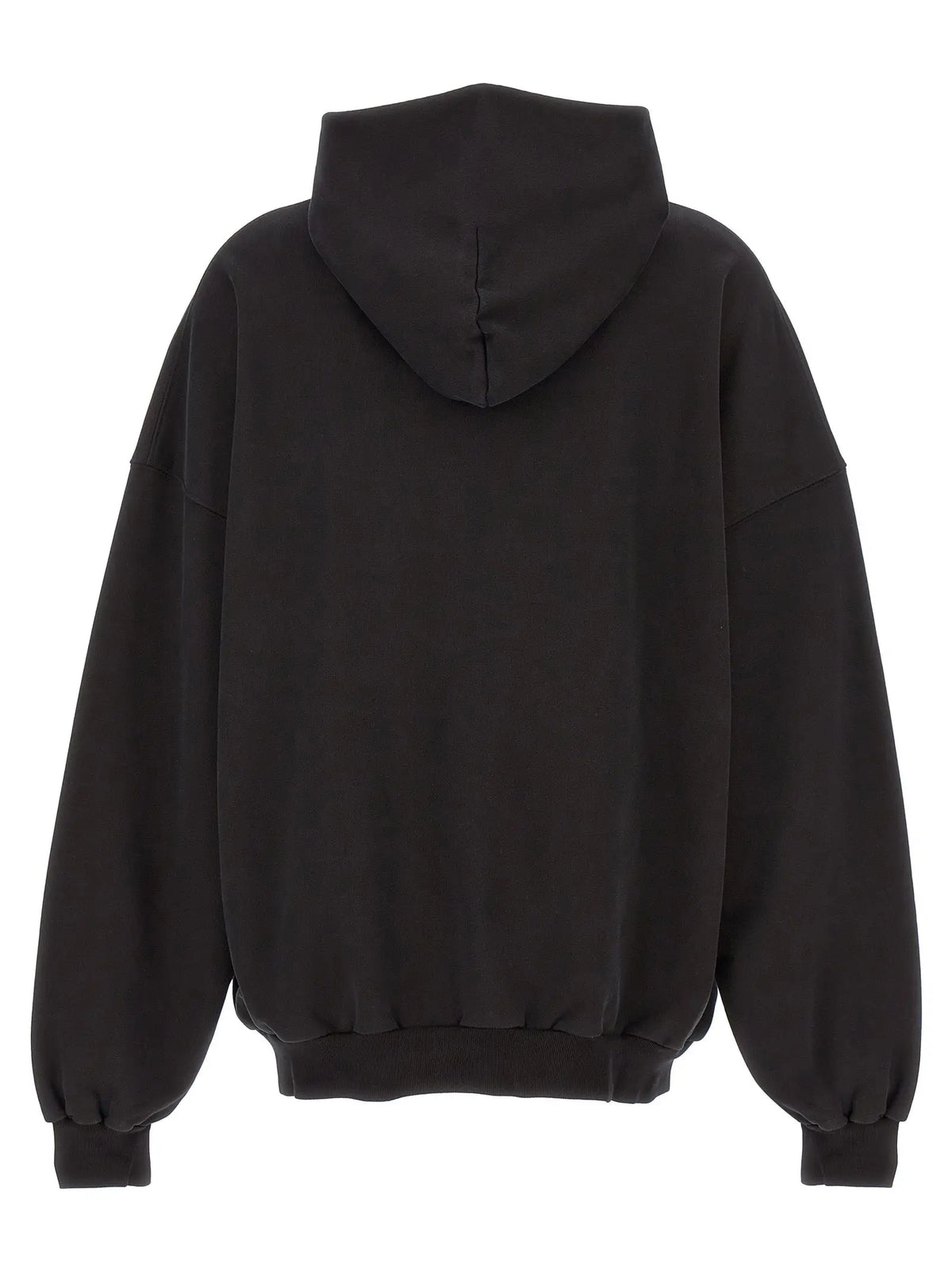 Balenciaga bicolor hoodie oversize noir en coton avec coupe décontractée et poignets côtelés