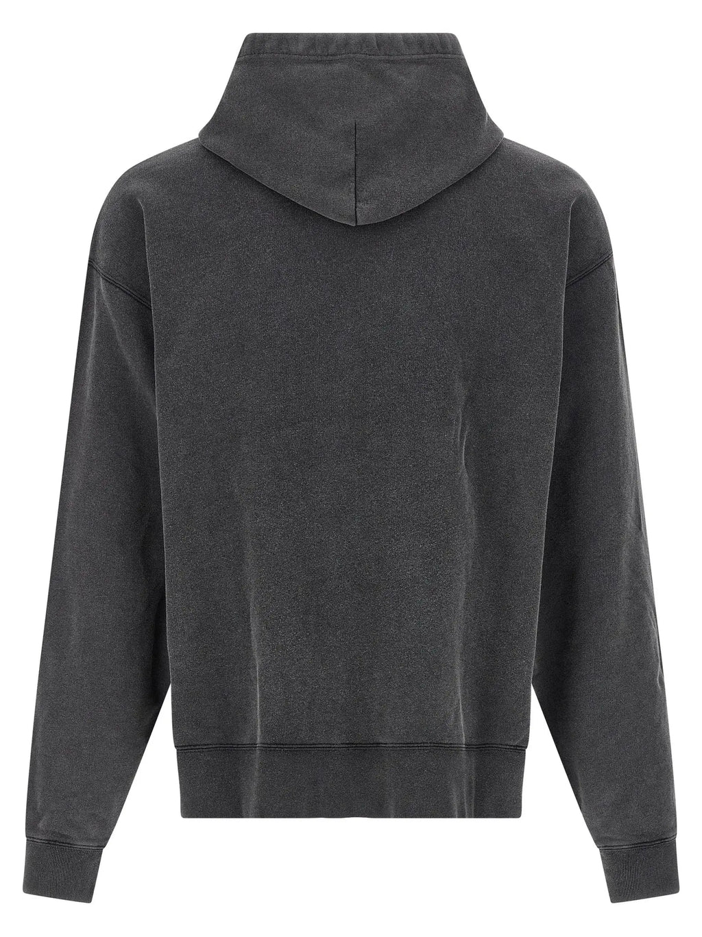 Sweatshirt balenciaga bicolor en coton gris foncé légèrement délavé avec coupe décontractée et poignets côtelés