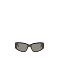 Lunettes de soleil balenciaga noires en acétate avec monture rectangulaire et verres gris foncé