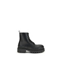 Balenciaga bottes bos taurus noires en cuir de veau avec semelle épaisse et lacets robuste