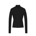 Top noir balenciaga en cachemire à col roulé manches longues avec silhouette ajustée