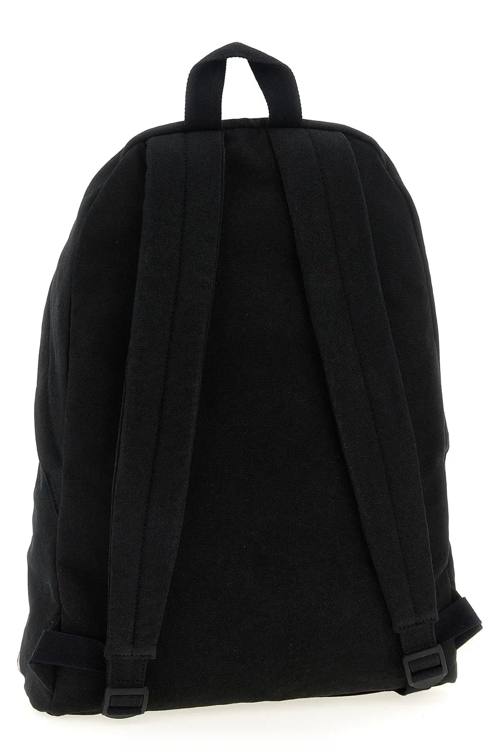Sac à dos balenciaga noir en coton avec bretelles ajustables et poignée supérieure en vue de face