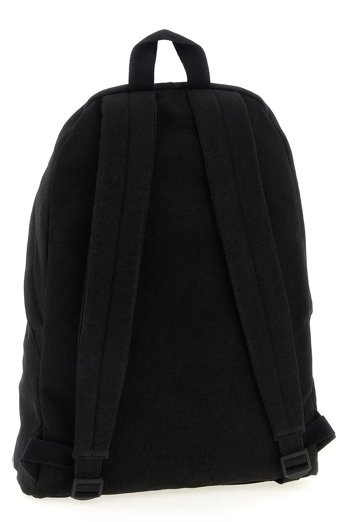 Sac à dos balenciaga noir en coton avec bretelles ajustables et poignée supérieure en vue de face