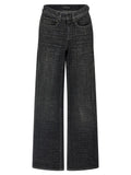 Jeans évasés en coton noir balenciaga avec imprimé logo balenciaga répétitif pour un style distinctif