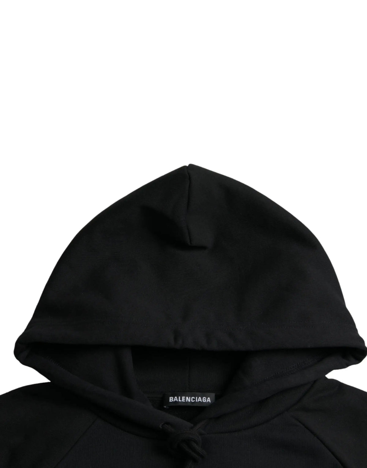 Sweat à capuche balenciaga noir en coton avec logo et cordon de serrage style minimaliste