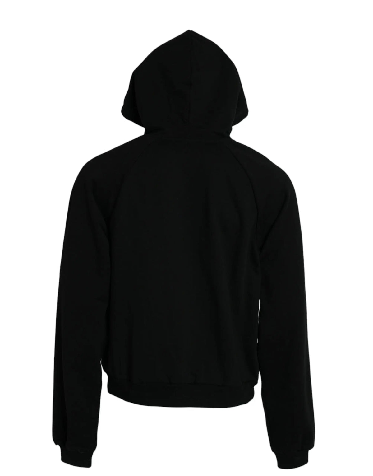 Sweat à capuche noir balenciaga en coton avec logo, tissu doux et lisse, poignets côtelés, coupe courte