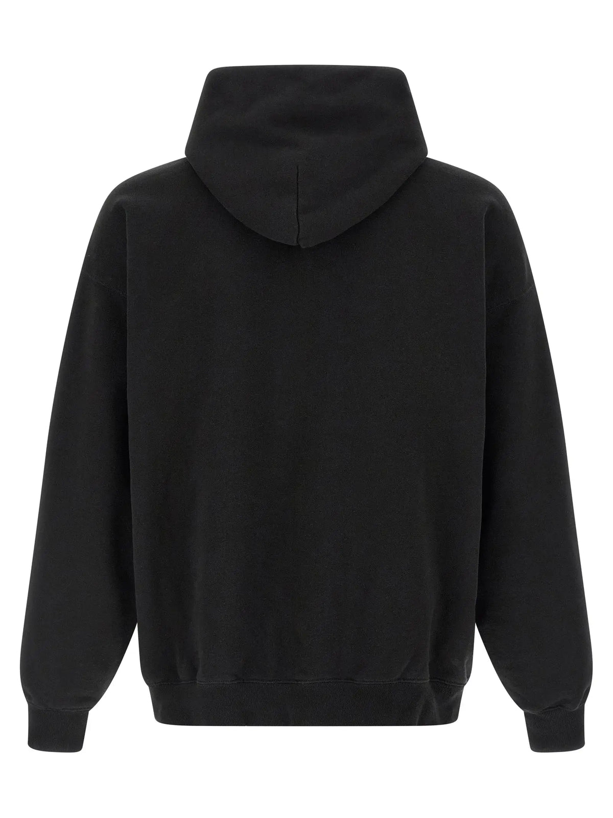 Sweatshirt noir balenciaga en coton avec coupe décontractée et poignets côtelés