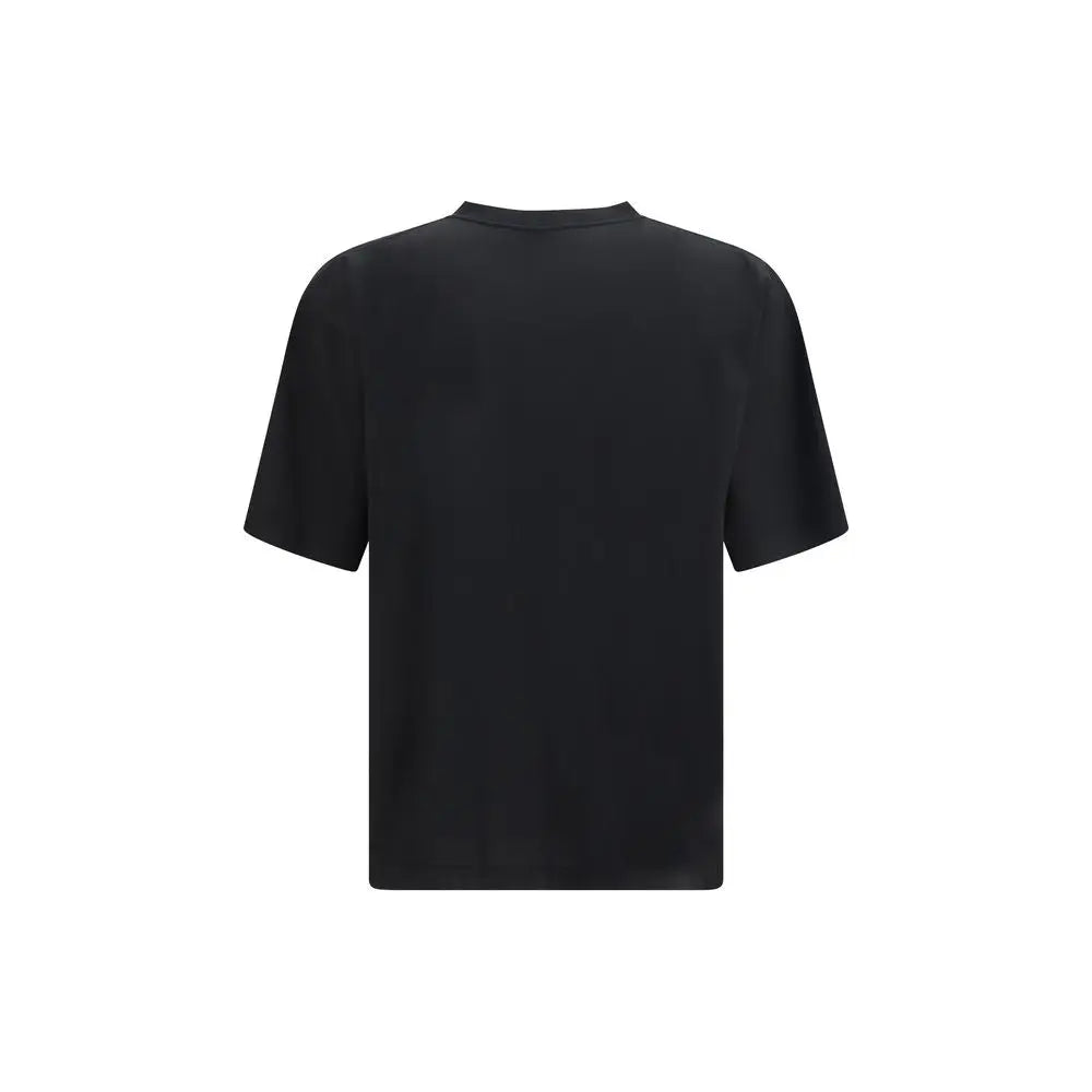 T-shirt balenciaga noir en coton à manches courtes et col rond simple