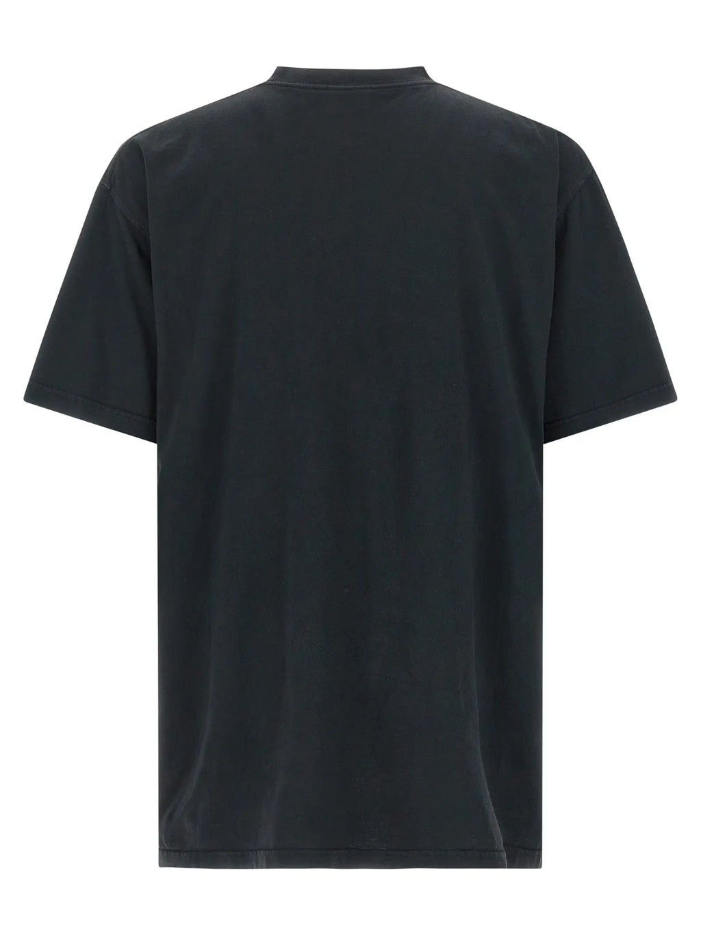 T-shirt noir balenciaga en coton à manches courtes col rond pour un style décontracté