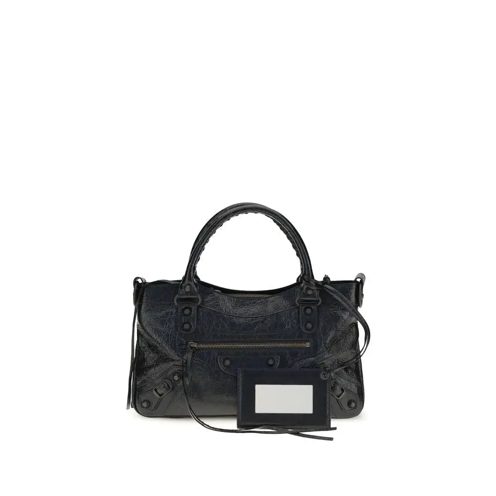 Sac à bandoulière balenciaga black lamb ovis aries noir avec texture en cuir embossé et design structuré