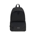 Sac à dos balenciaga noir en polyamide avec design minimaliste et branding discret sur la poche avant