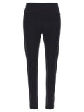 Legging balenciaga noir en polyamide taille haute avec logo blanc discret sur la cuisse
