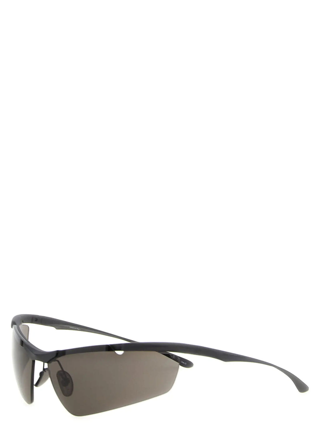 Balenciaga black polyamide sunglasses with sleek black frames and dark gray gradient lenses in modern design