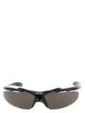 Balenciaga lunettes de soleil noires en polyamide avec verres gris foncé et monture aérodynamique sport