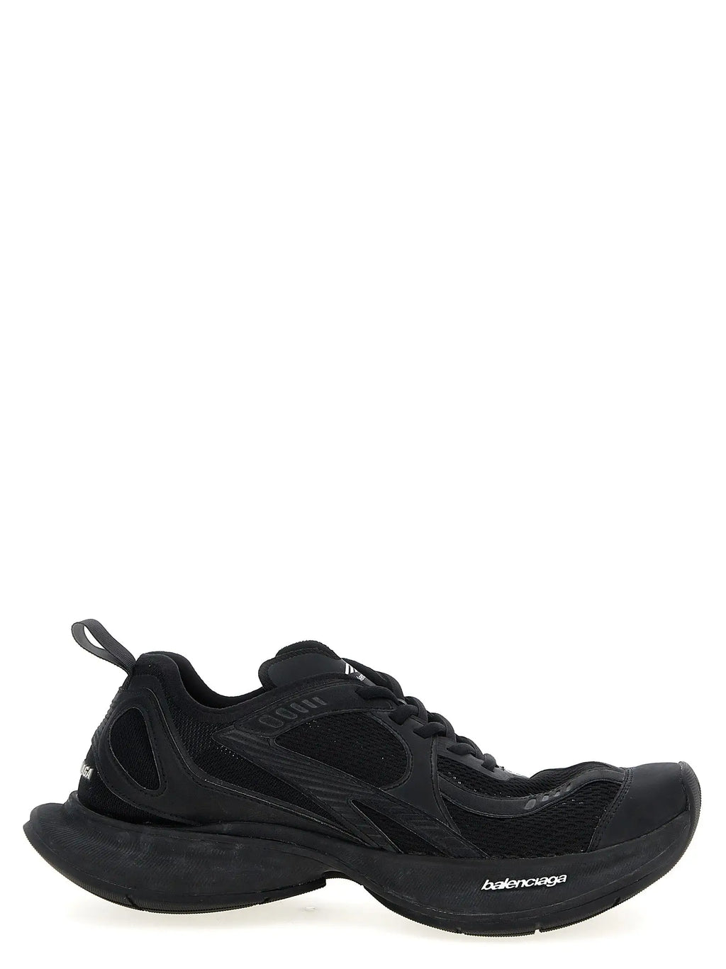 Baskets athlétiques balenciaga noires en polyester avec tige en mesh et semelle épaisse superposée