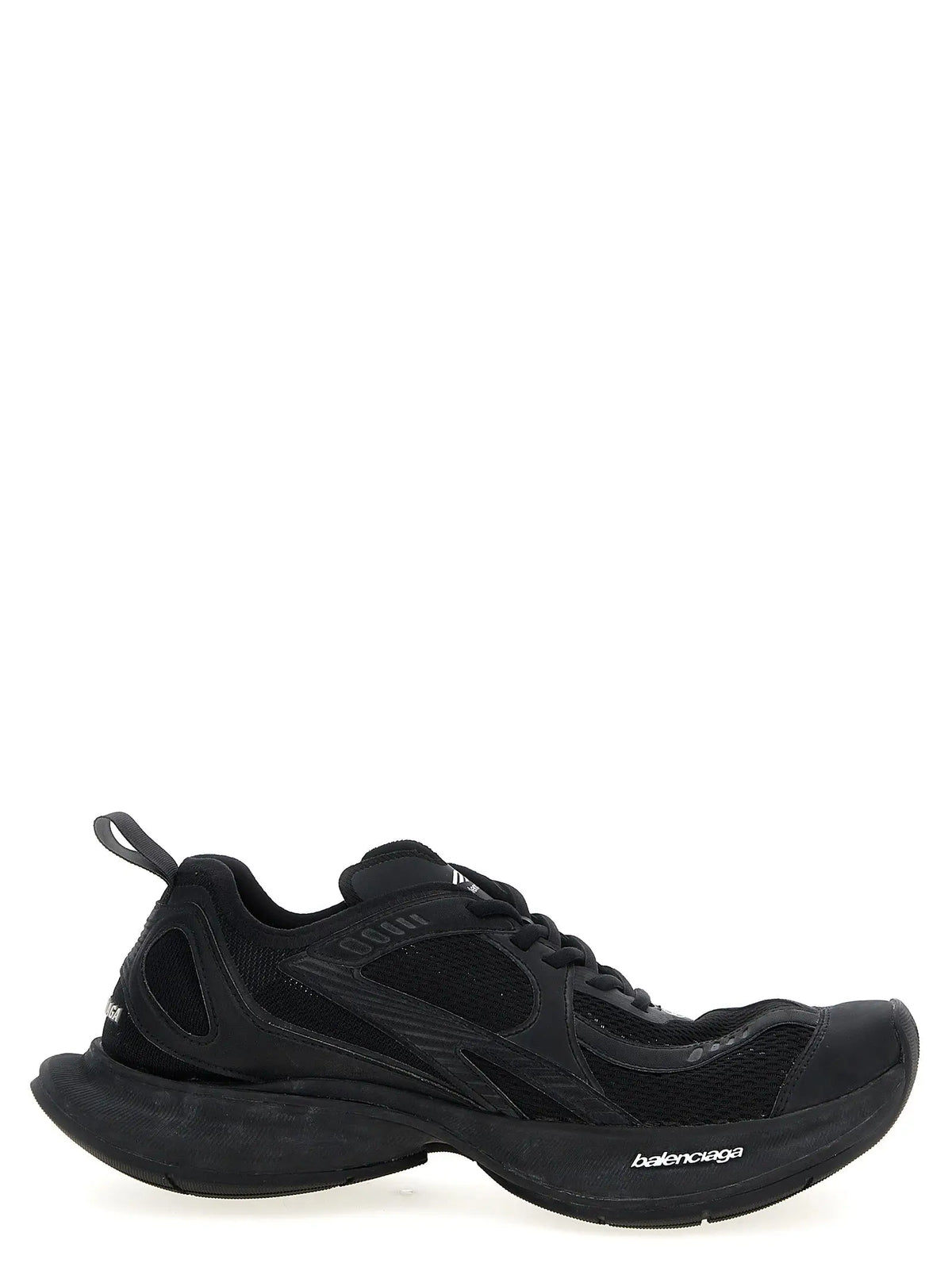 Baskets athlétiques balenciaga noires en polyester avec tige en mesh et semelle épaisse superposée