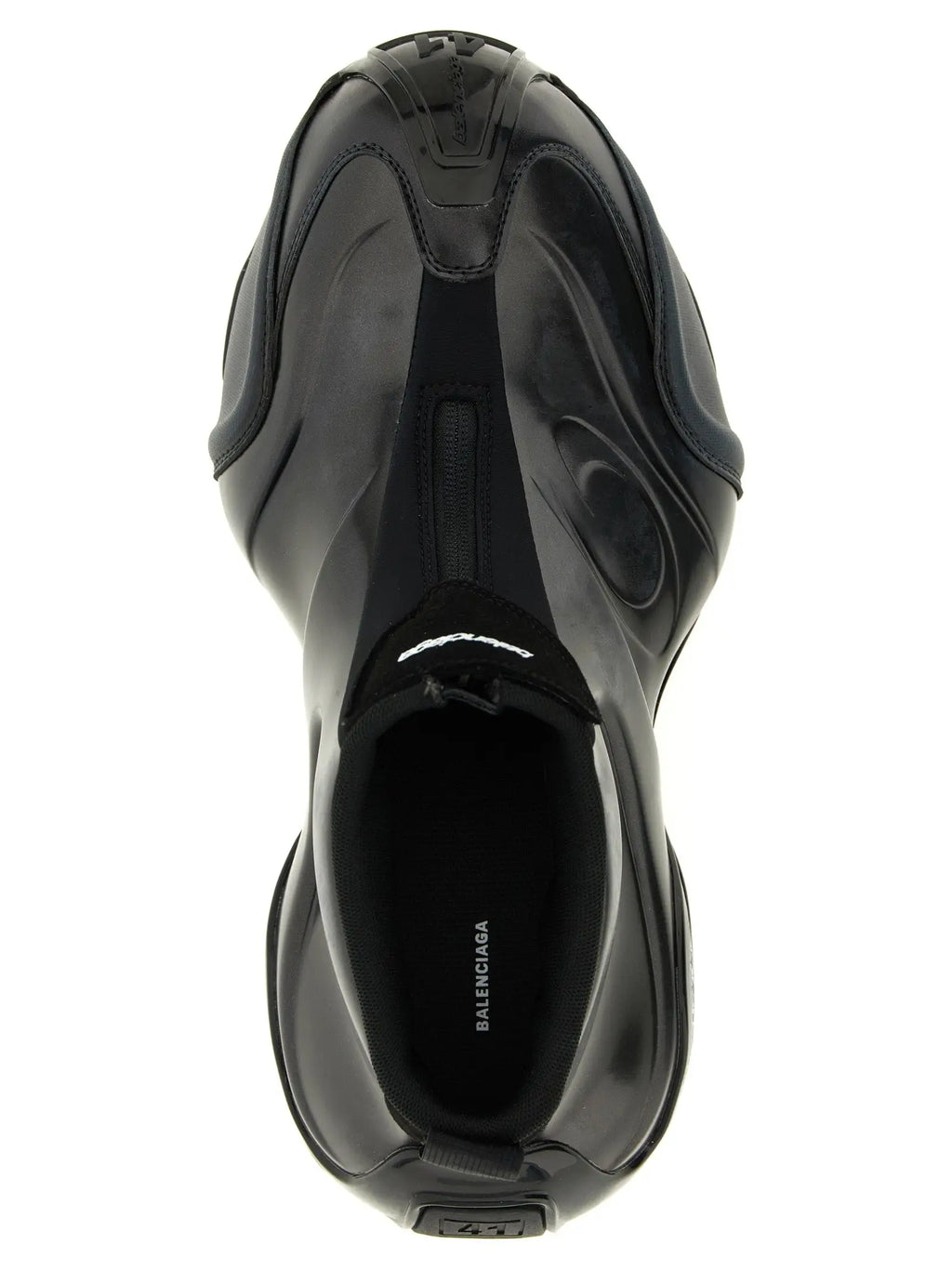Baskets balenciaga noires en polyester avec design futuriste sculpté et silhouette aérodynamique élégante
