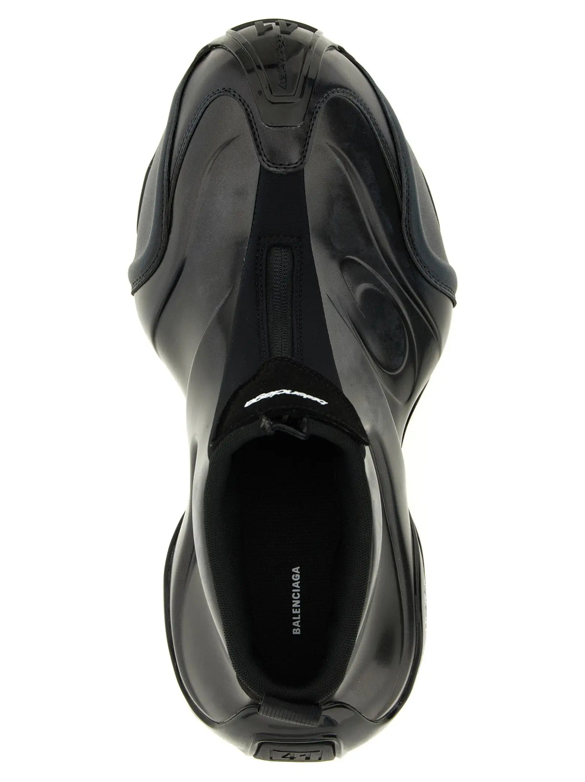 Baskets balenciaga noires en polyester avec design futuriste sculpté et silhouette aérodynamique élégante