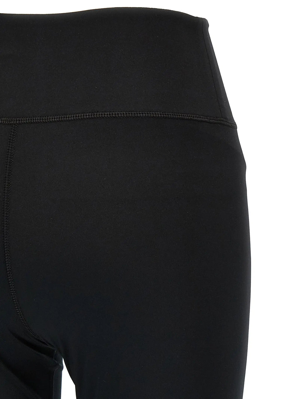Legging balenciaga noir en polyester à taille haute avec tissu lisse et extensible et coutures sans couture