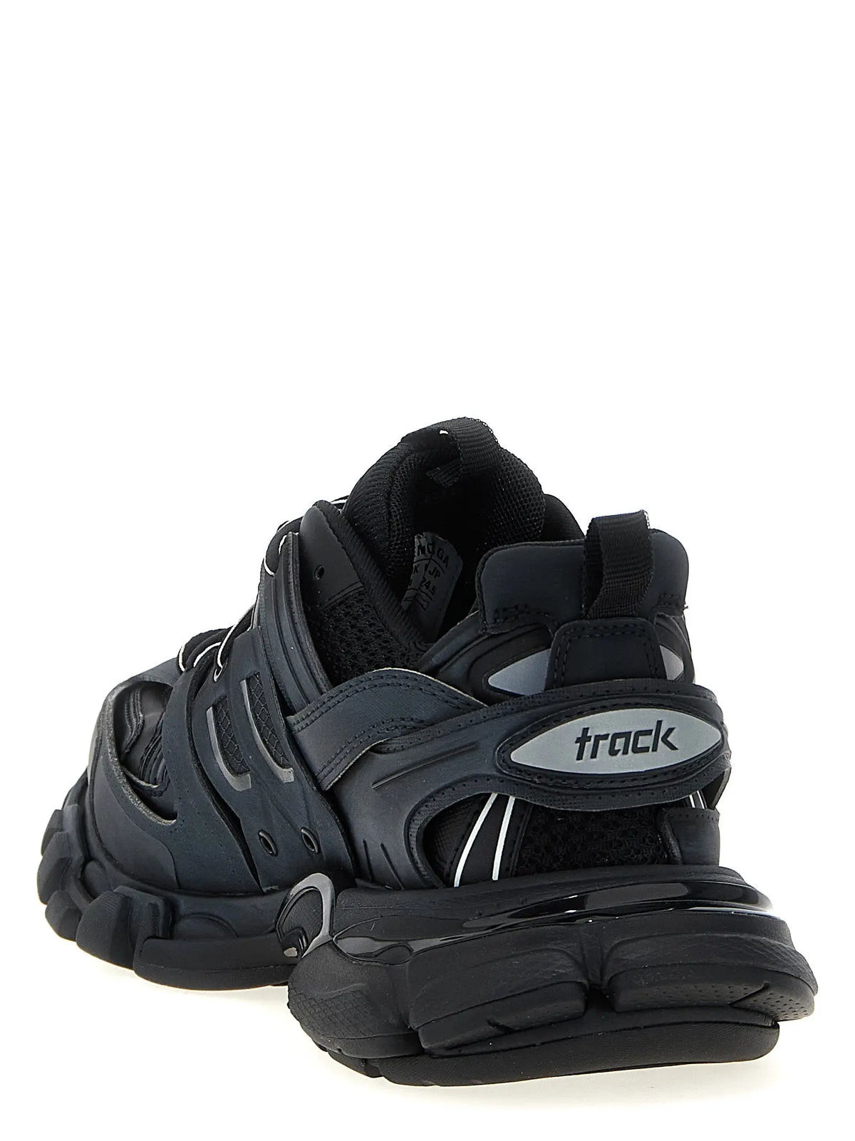 Baskets balenciaga noires en polyethylene avec semelle epaisse en caoutchouc et empeigne en mesh