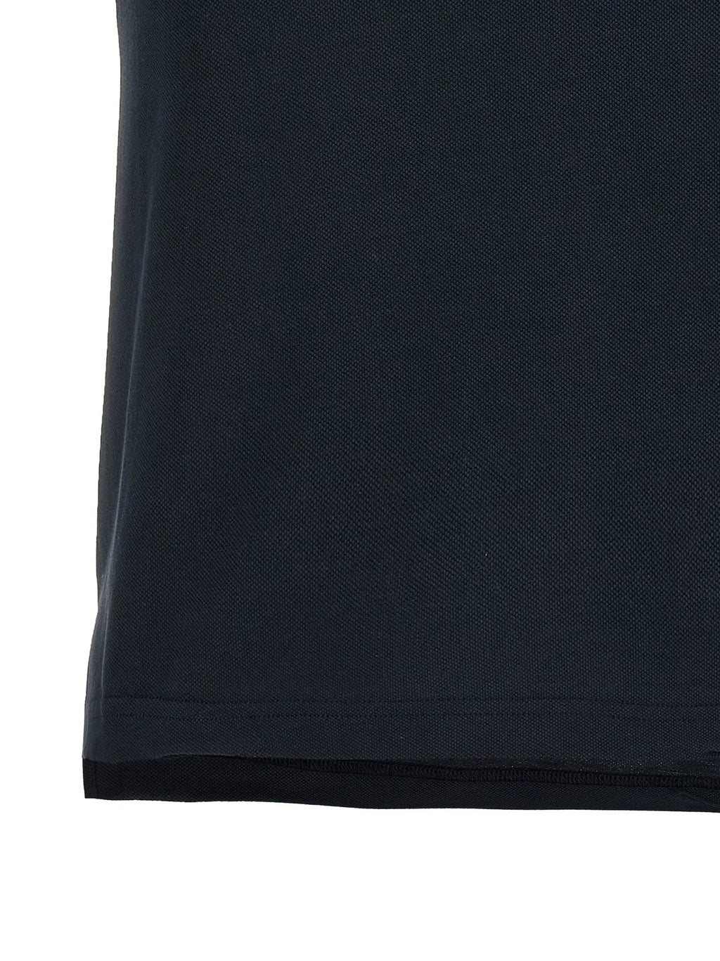 Polo shirt balenciaga bleu en coton avec tissage texturé et ourlet fini propre