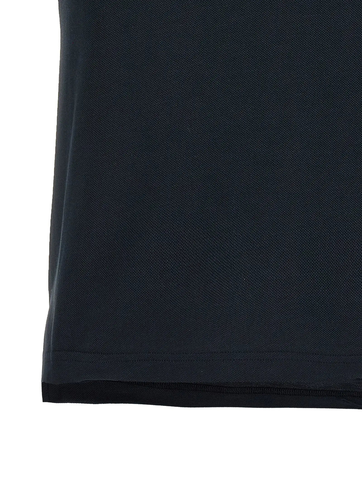 Polo shirt balenciaga bleu en coton avec tissage texturé et ourlet fini propre
