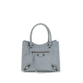 Sac à bandoulière balenciaga blue lamb ovis aries gris clair avec design structuré et ferrures métalliques signature