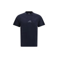 T-shirt balenciaga bleu marine en polyamide avec logo blanc discret sur la poitrine pour sportswear