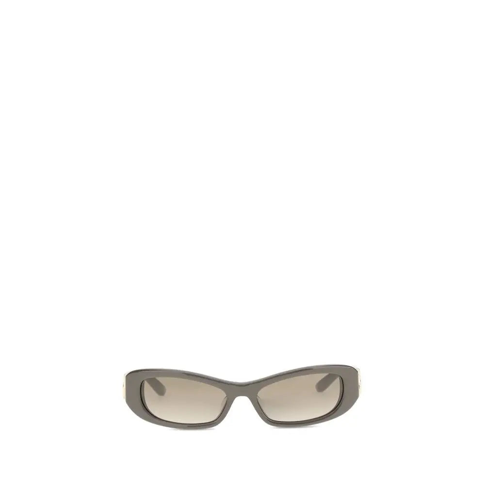 Lunettes de soleil balenciaga en acétate gris avec verres dégradés marron de style œil de chat