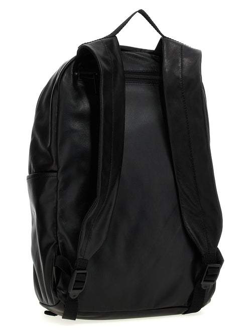 Sac à dos Balenciaga Bicolor en cuir d'agneau, design élégant avec détails contrastants, vue de face.