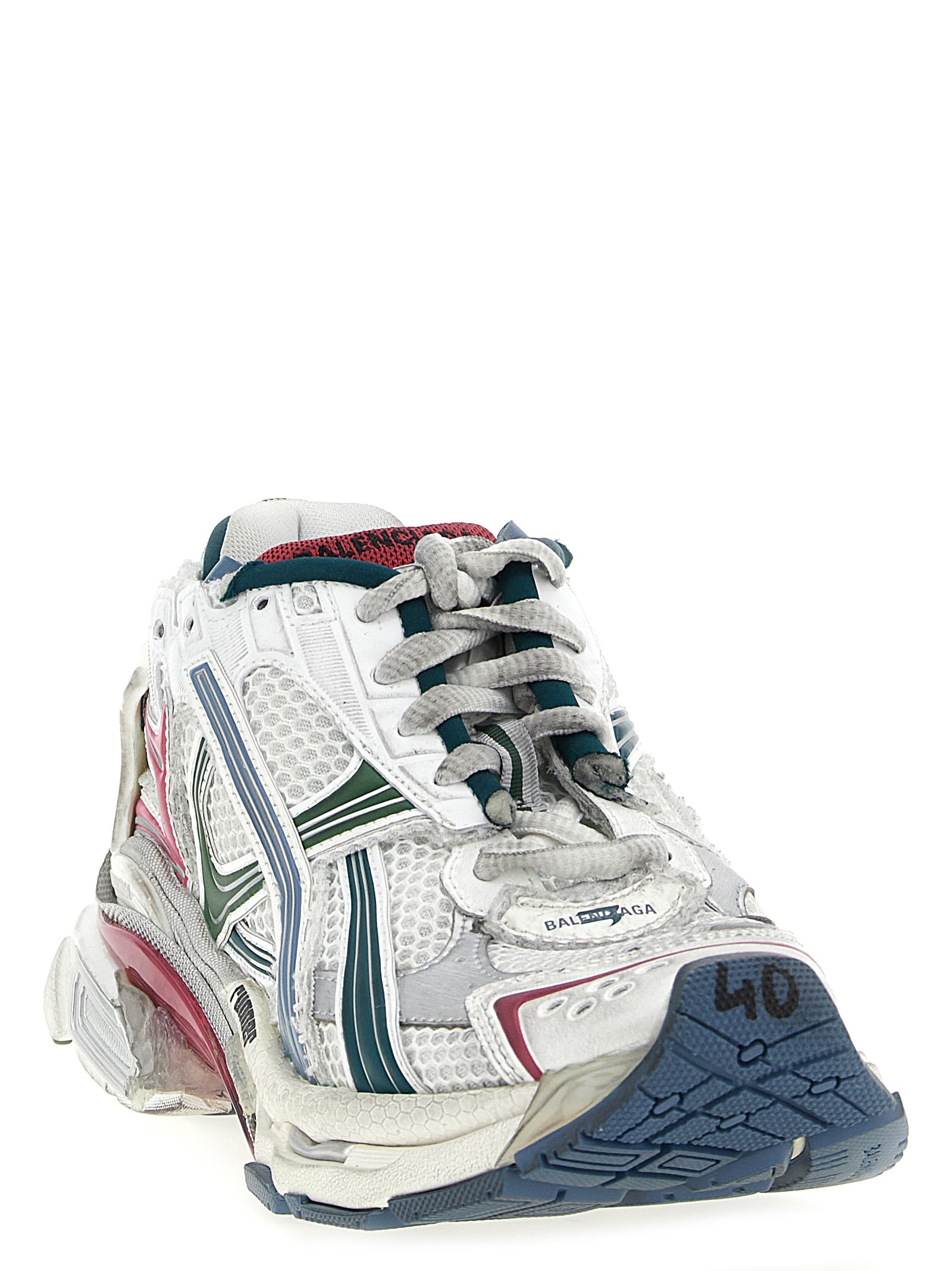 Baskets Balenciaga multicolores en polyéthylène pour sport, avec design moderne et semelle blanche.