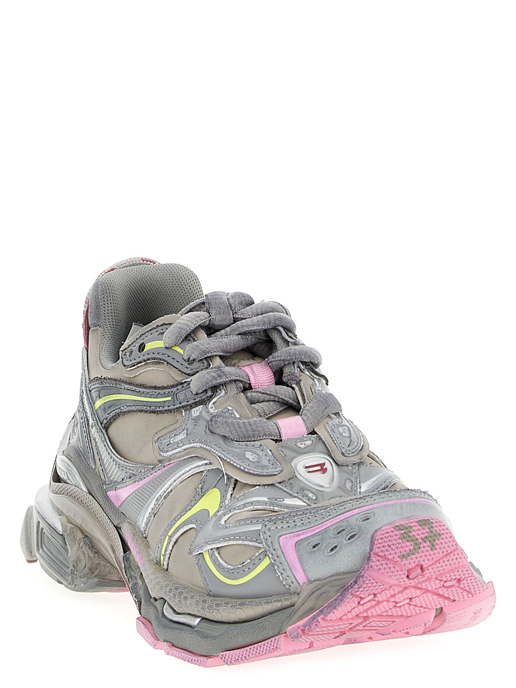 Chaussures de sport Balenciaga en polyéthylène multicolore, sneakers athlétiques modernes et tendance.