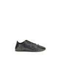 Chaussures Balenciaga Bos Taurus en cuir noir pour athlétisme, baskets sportives élégantes en cuir de veau.