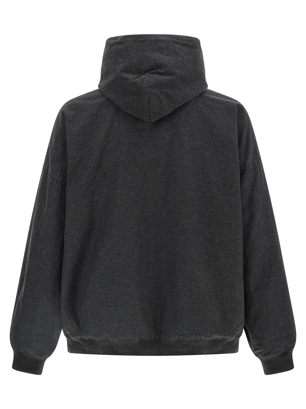 Sweatshirt balenciaga gris en coton avec coupe ample et poignets côtelés noir oversized avec coupe décontractée