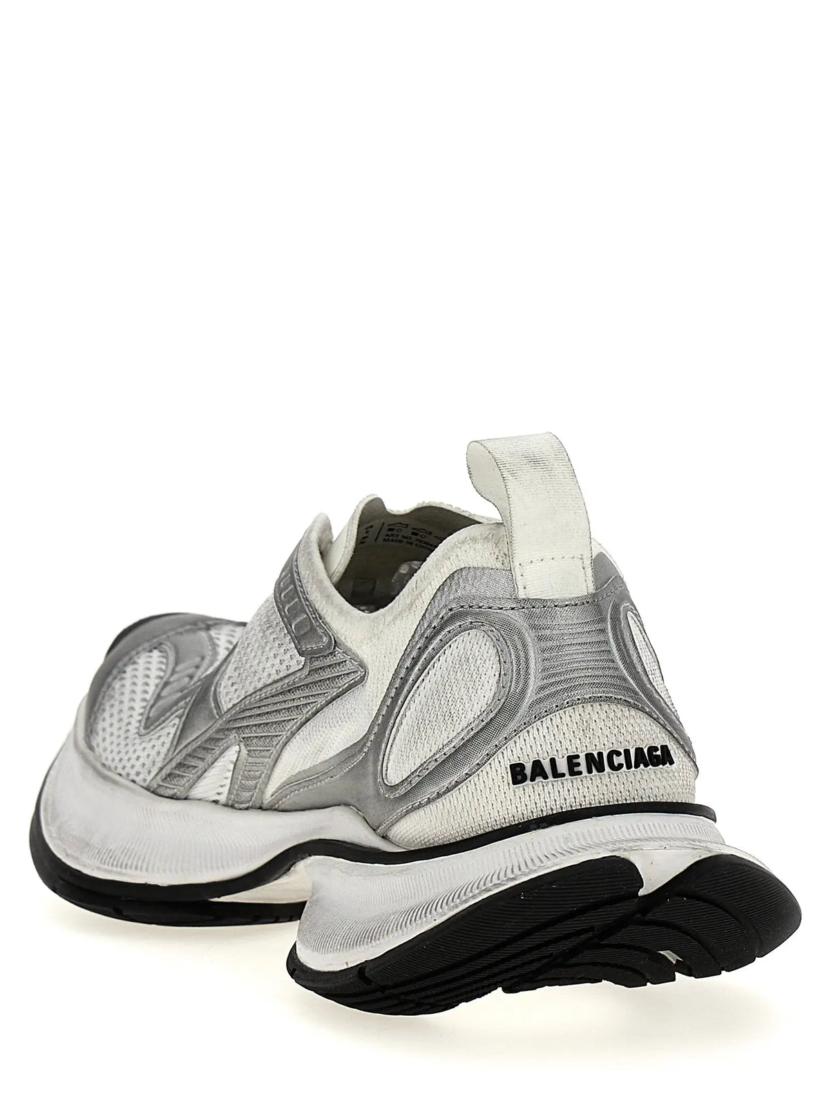 Baskets balenciaga grises en polyester avec empeignes en mesh et synthétique et semelles en caoutchouc épaisses